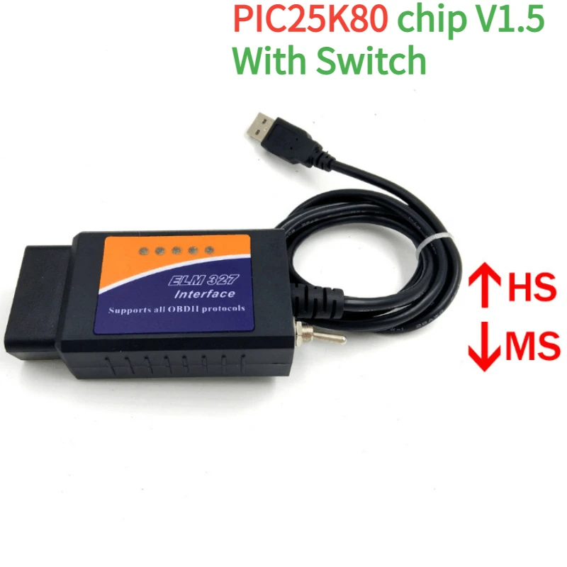 USB Elm327 OBDIICAT V04hu V1.5 Scan Interface Pic18f25k80 ddmysmile OBDII Auto Code Reader Obd2 Car Diagnostic Tool ELM 327 Interface Smile