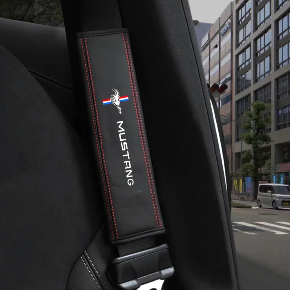 Auto Seat Belt Cover Car Styling Case For Ford Mustang 2015-2019 Interior Accessories