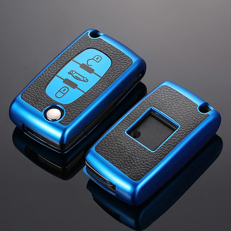Buttons Key 2/3 Car Case Cover Shell Fob Keychain For Citroen Xsara C5 C6 C8 For Peugeot 107 207 307 308 407 607 3008 5008 smile