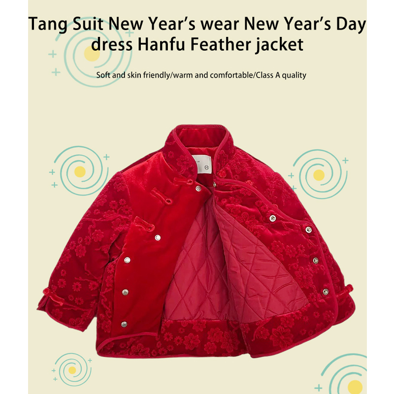 The new light luxury custom country tide collar Tang suit Hanbok plus cotton jacket warm New Year's Eve clothing tops