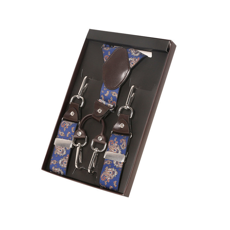 Hook Suspenders Man's 4 Braces Elastic Adjustable Suspensorio Bretelles Tirantes Casual Trousers ligas cowboy's Gift smile