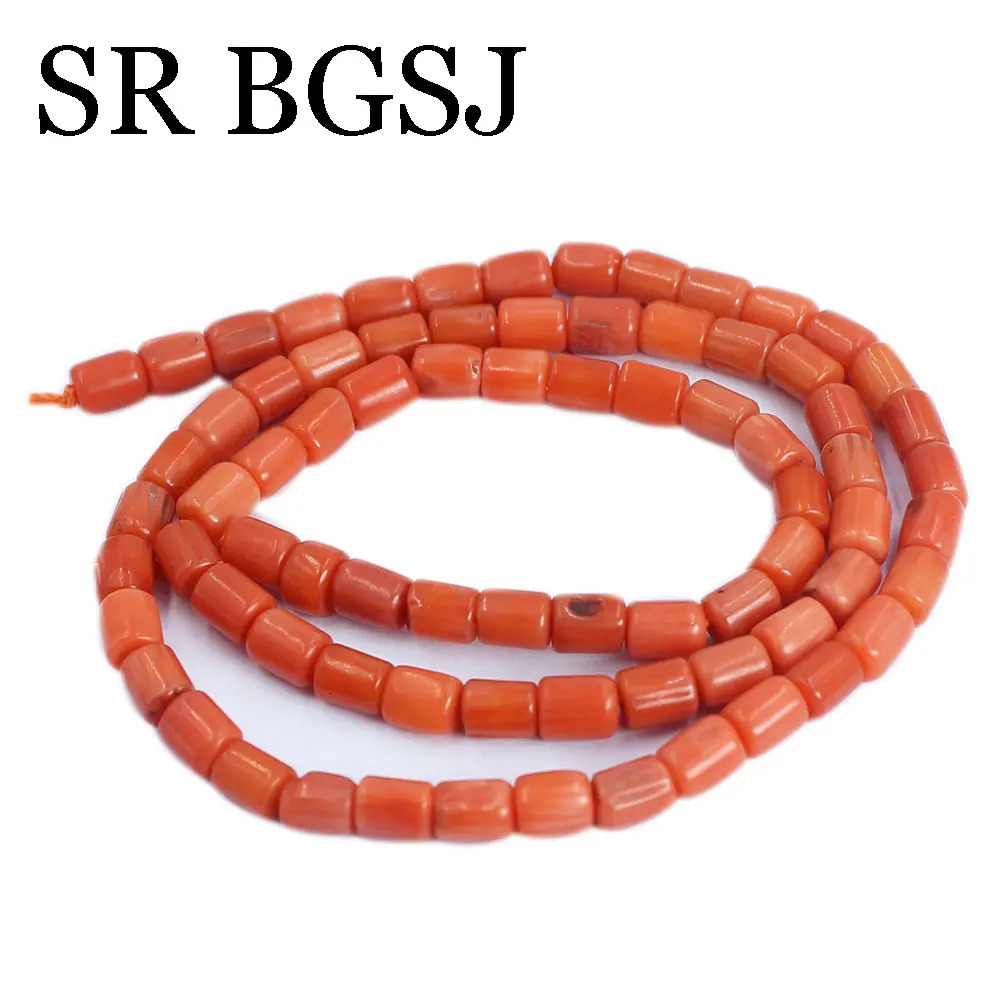 Natural Orange Coral Gemstone Irregular Chip Roller Falling Rice Loose Beads Used for Jewelry Making DIY Bracelet H 241108