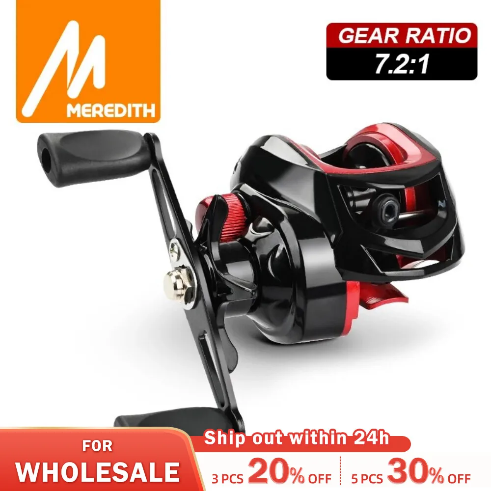 Fishing MEREDITH CR Series Reel Professional Ultra Light 7.2.1 Gear Ratio Carp Baitcasting Wheel Carp Fishing Casting Reel smile
