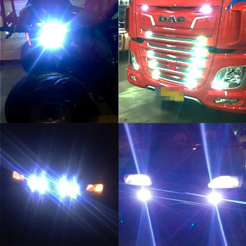 18MM Car LED Eagle Eye DRL DayTime Running Turn Signal Light Backup Reversing Parking Night DayLamp Waterproof Motor Fog Lights