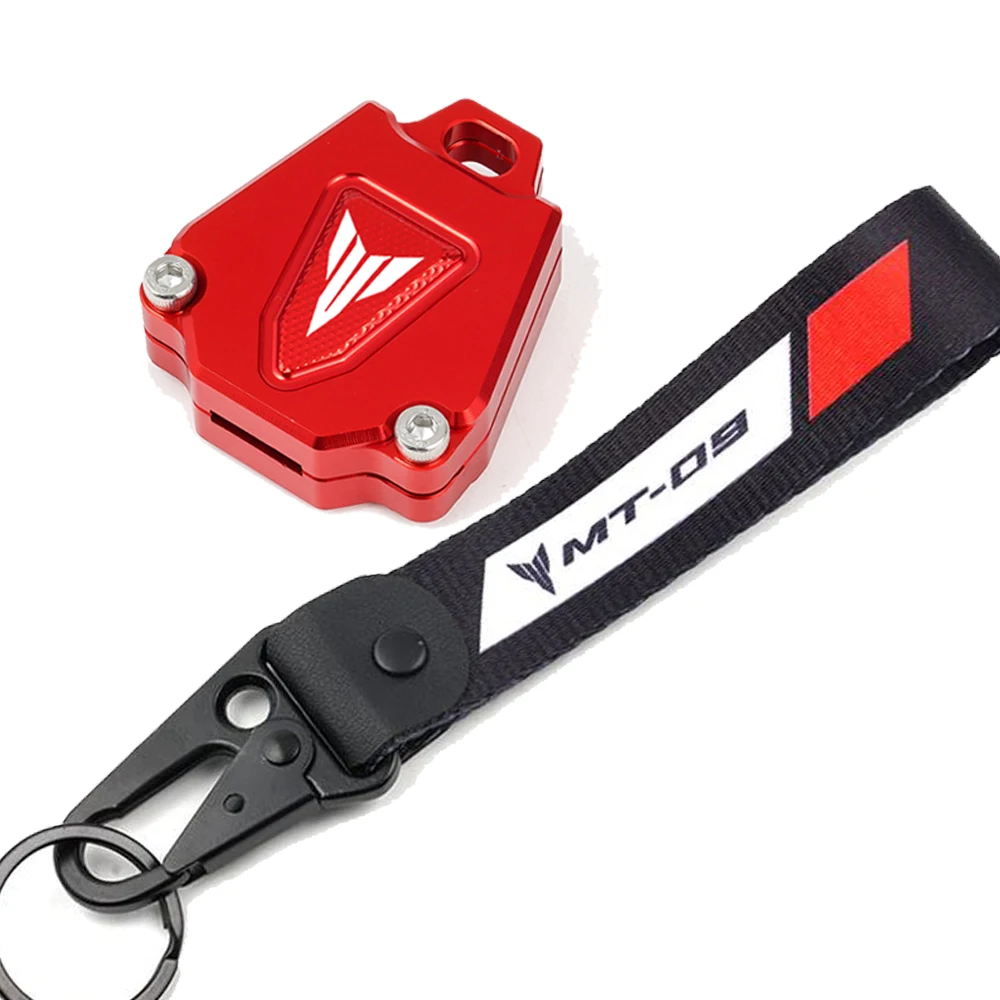 For YAMAHA MT07 MT09 MT03 MT 07 09 03 2013-2021 2022 2023 Motorcycle Accessories Fabric Badge Keyring Key Case Cover Keychain