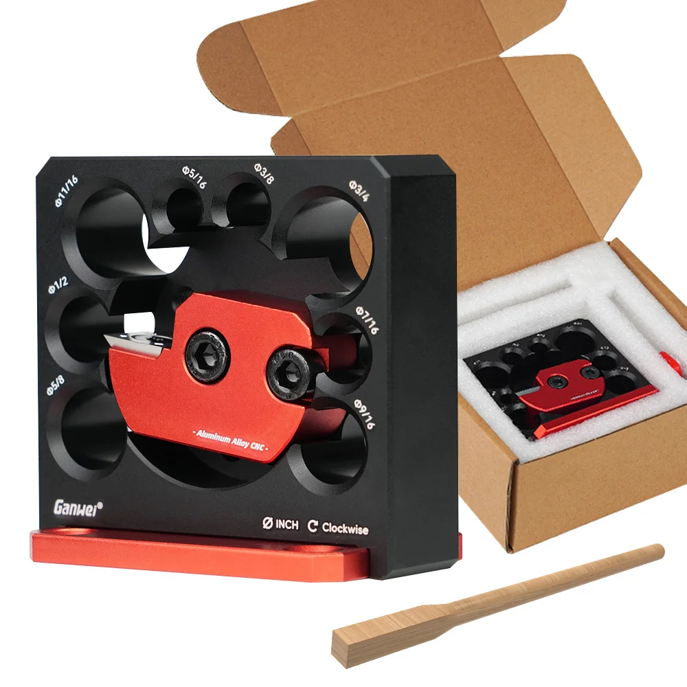 Dowel Maker Jig Kit 8 Holes w/ Carbide Blades -Metric and Inch Woodworking Electric Drill Milling Dowel Round Rod Auxiliary Tool