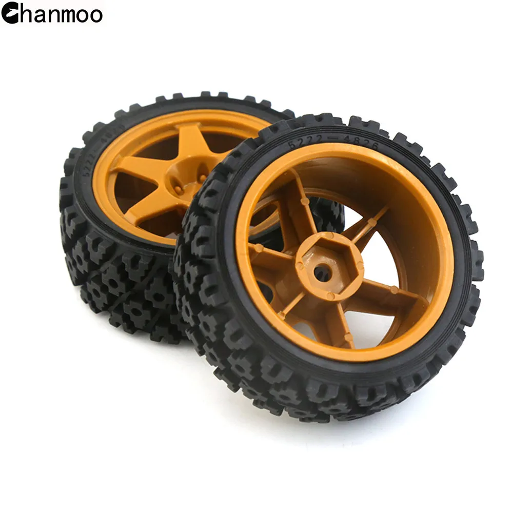 Chanmoo 1/10 RC Racing Car Wheels Rally Tyre & On Road Tires 12mm Hex for Tamiya XV01 XV02 TA06 TT01 TT02 PTG2 144001 A959 HPI