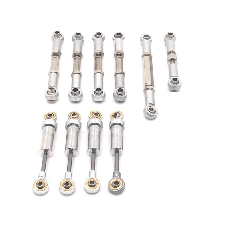 RC Car Spare Parts Adjustable Metal Steering Link Tie Rod Kit For FMS 1/24 Xiaoqi FCX24 RC Car Parts
