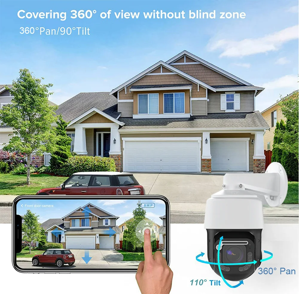 4K 8MP 600X ZOOM POE IMX415 RTMP Humanoid Tracking High Speed Dome PTZ Wiper IP Camera ONVIF