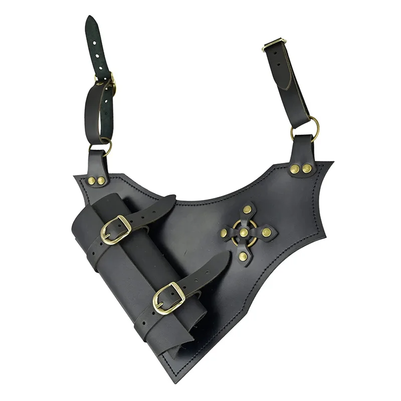 European Medieval Viking Waist Scabbard Rapier Ring PU Leather Sword Frog Belt Waist Sheath Warrior Armor Cosplay Photography