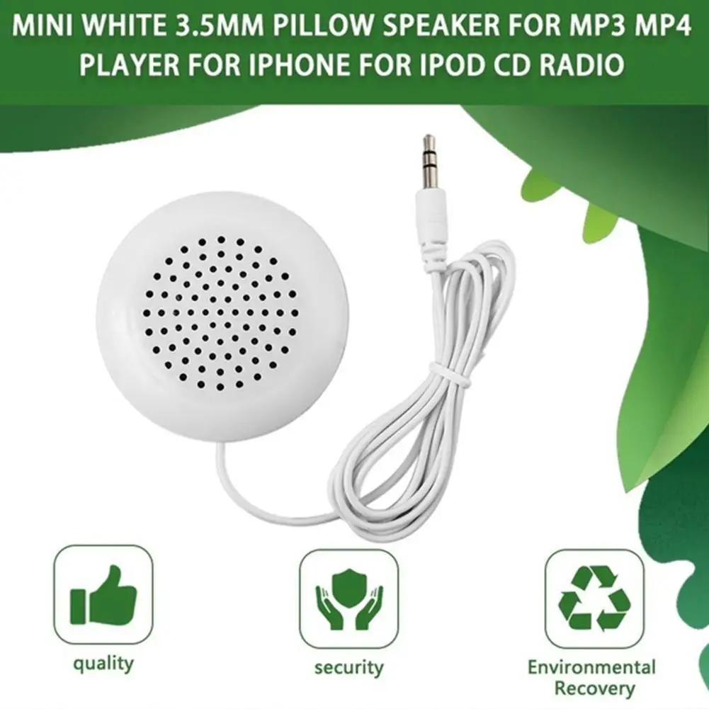 Mini Speaker Pillow Music Loudspeaker Portable 3.5mm Dual Speakers For MP3 MP4 Player For Ipod For CD Wired Pillow Speaker smile