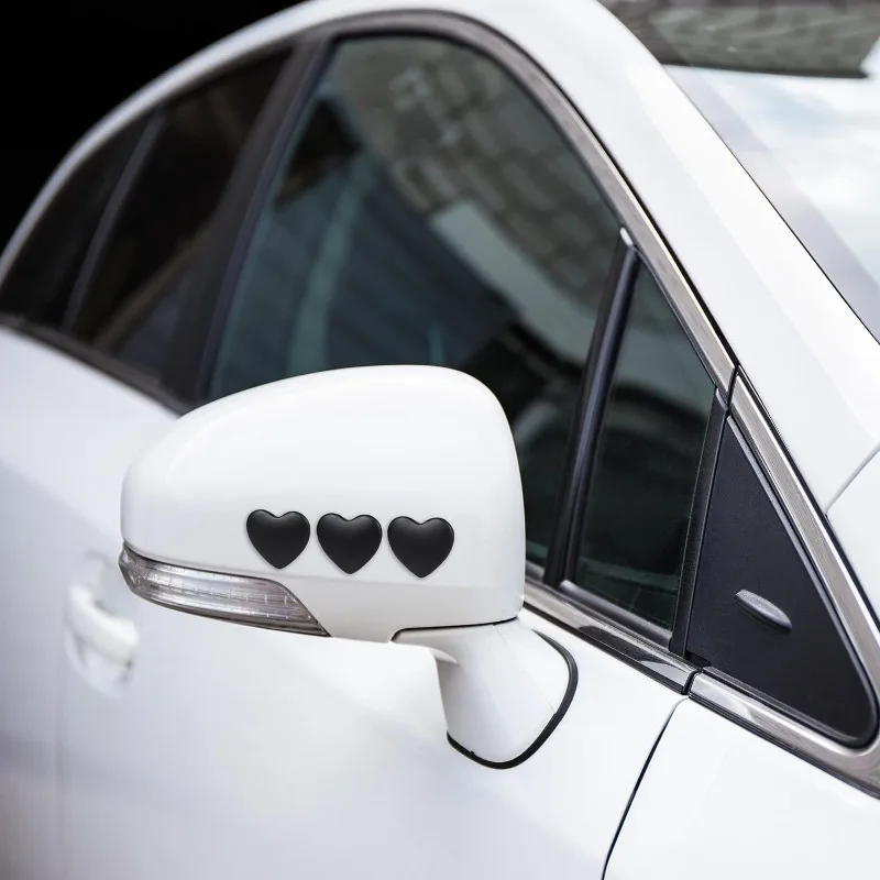 Metal Heart Stickers Self-Adhesive Black new Car Decals for Car Exterior Helmets 2025 Phone Case Laptop Window Envelope Card Making