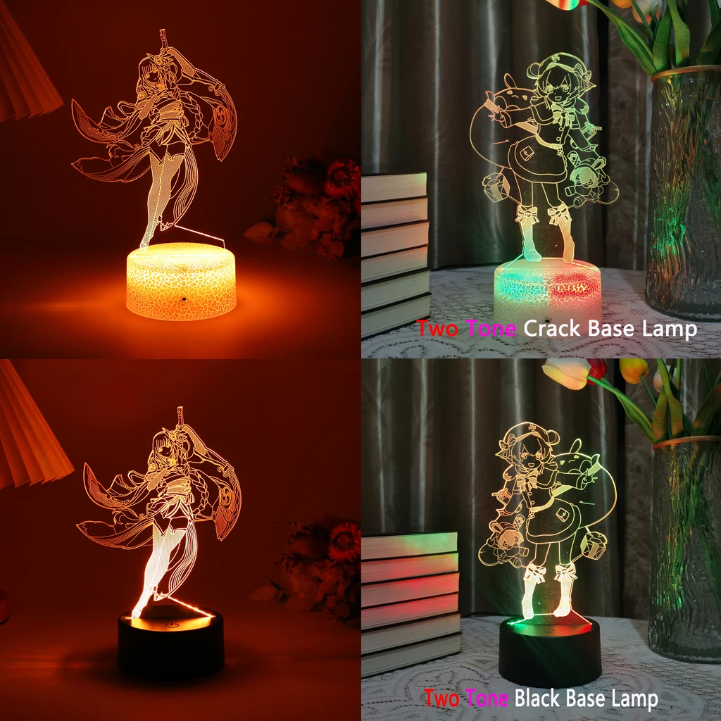 New Cyno Genshin Impact Game Figure Acrylic Board Luminous Base For Kid Room Night Light Anime Led 3D Lamp Christmas Decor Gift