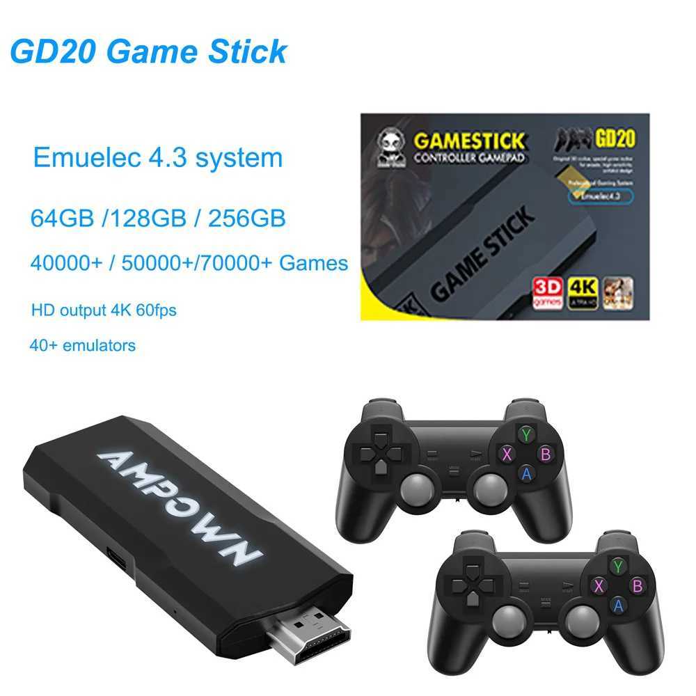 GD20 Console Mini TV Handheld Game Player Game Stick 4K 70000 Retro Gaming Wireless Controller Video Juegos Jogos HD Game Console Y241109
