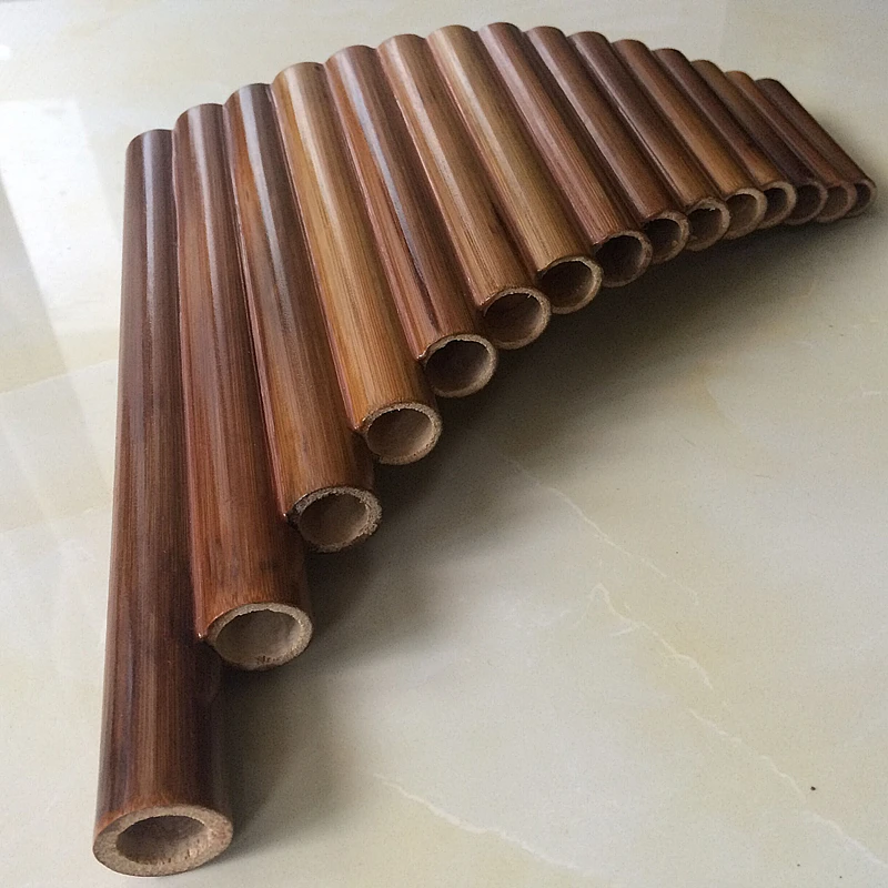 High Quality Handmade Bamboo Paute 15 Pipes Right /Left Hand Woodwind Instrument G Key Flauta Xiao Folk Musical Instruments /Left smile /Left /Left