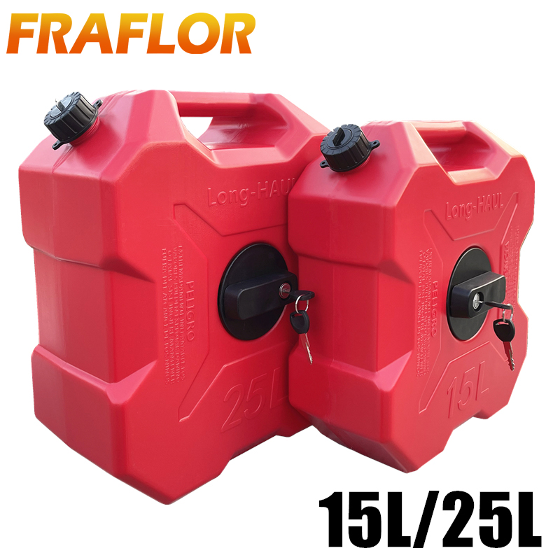 15 Liters ATV UTV Car Spare Fuel Tank 15L Gas Canister Jerry Cans Red Plastic Diesel Petrol Oil Containers Gasoline Motorcycle