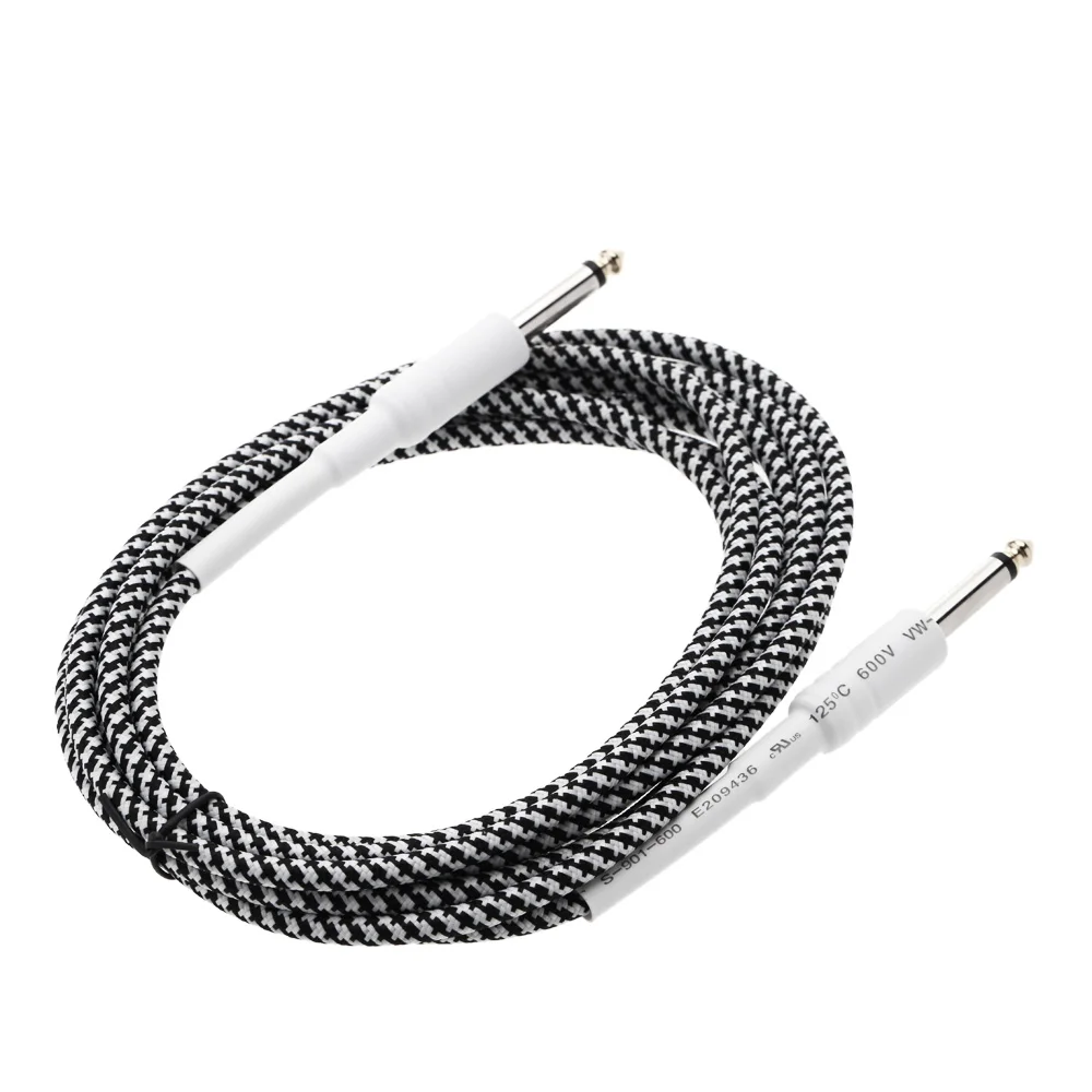 2M 6.6ft / 2m 6.35mm Mono Male to 6.35mm Mono Male Cable Wire Cord for Guitar Bass Instrument guitar accessories guitar capo