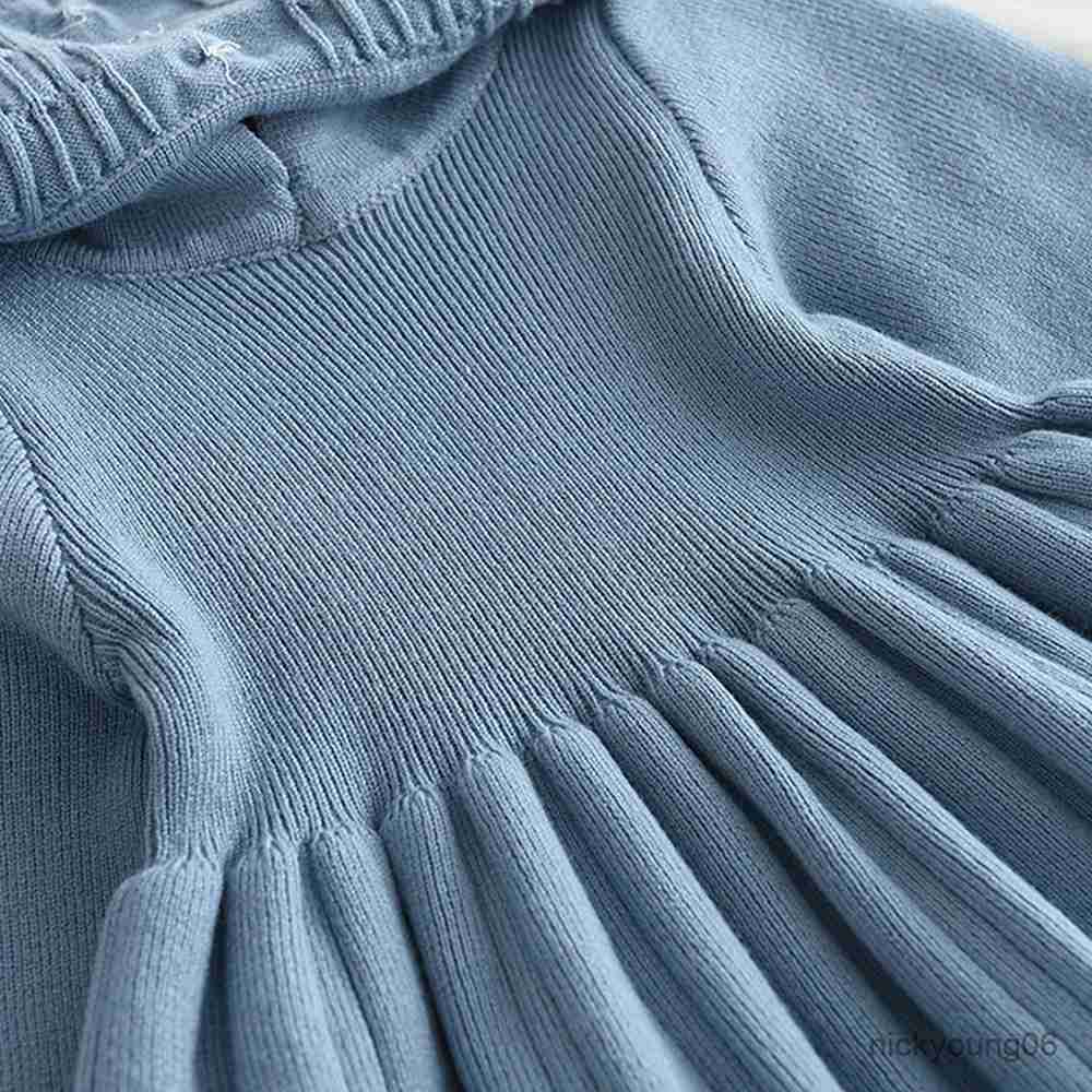 Clothing Sets Melario Autumn Winter Girls Sweater Long Sleeve Dress 2023 Christmas Party Girl Baby Retro Knitted Wool Dress Casual Vestidos