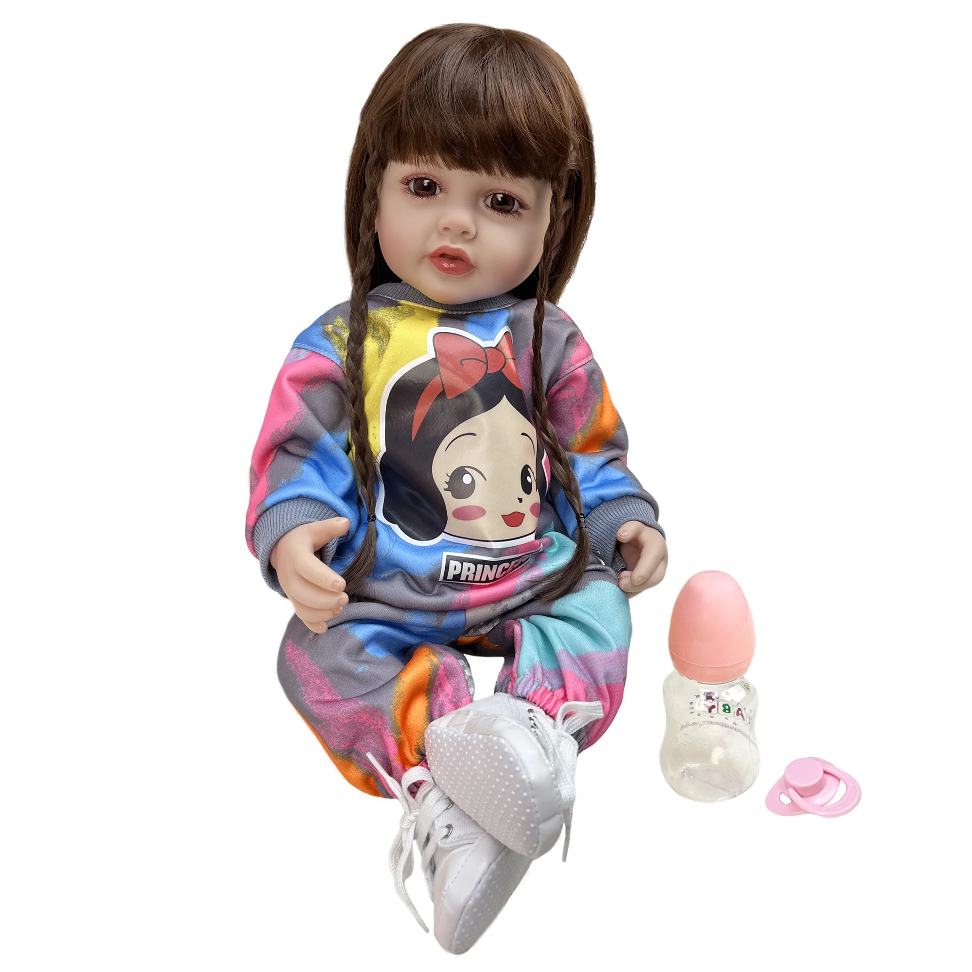 Cuddly Betty Full 55cm Body Soft Silicone Vinyl Bebe Reborn Girl 3D Paint Lifelike Real Reborn Toddler Dolls For Children's Toy smile