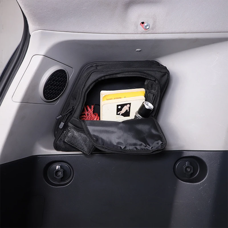 For Toyota FJ Cruiser 2007-2021 Oxford Cloth Black Car Trunk Storage Box Bag Cargo Tools Tidying Package Car Accessories