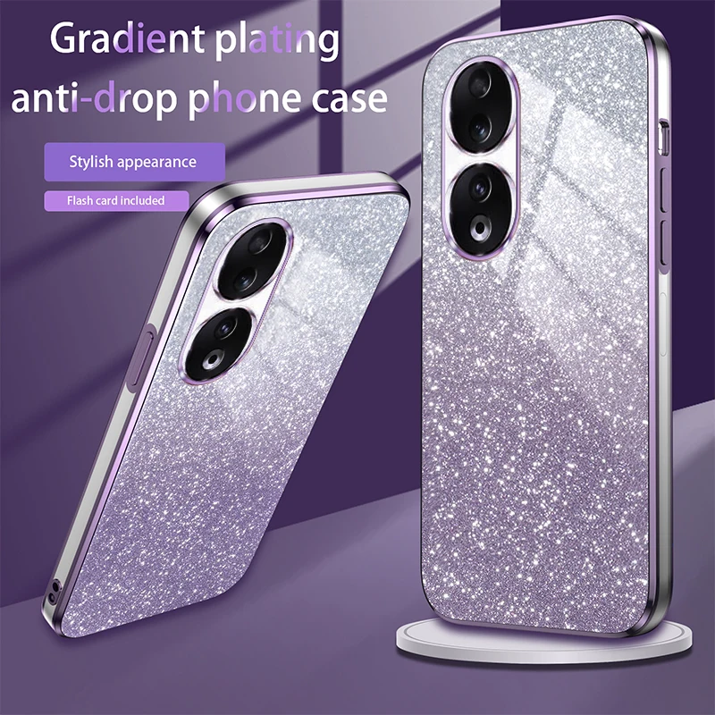 b a Honor For Huawei Electroplated Glitter Case Pro Shockproof Soft TPU Bumper Transparent Phone Back Cover