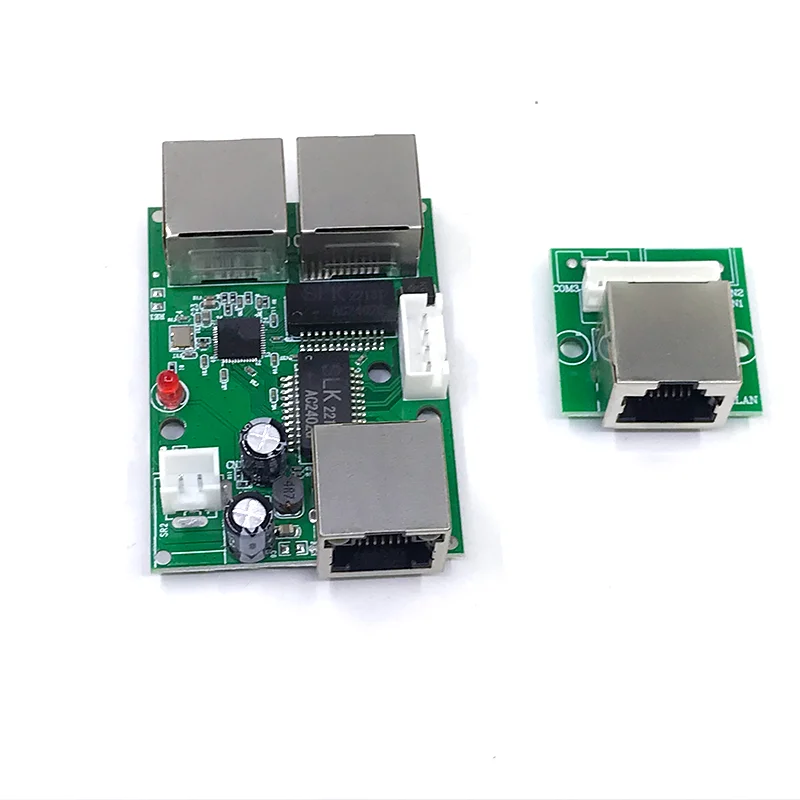 Mini PCBA 4Ports Networkmini ethernet switch module 10/100Mbps 5V 12V 15V 18V 24V