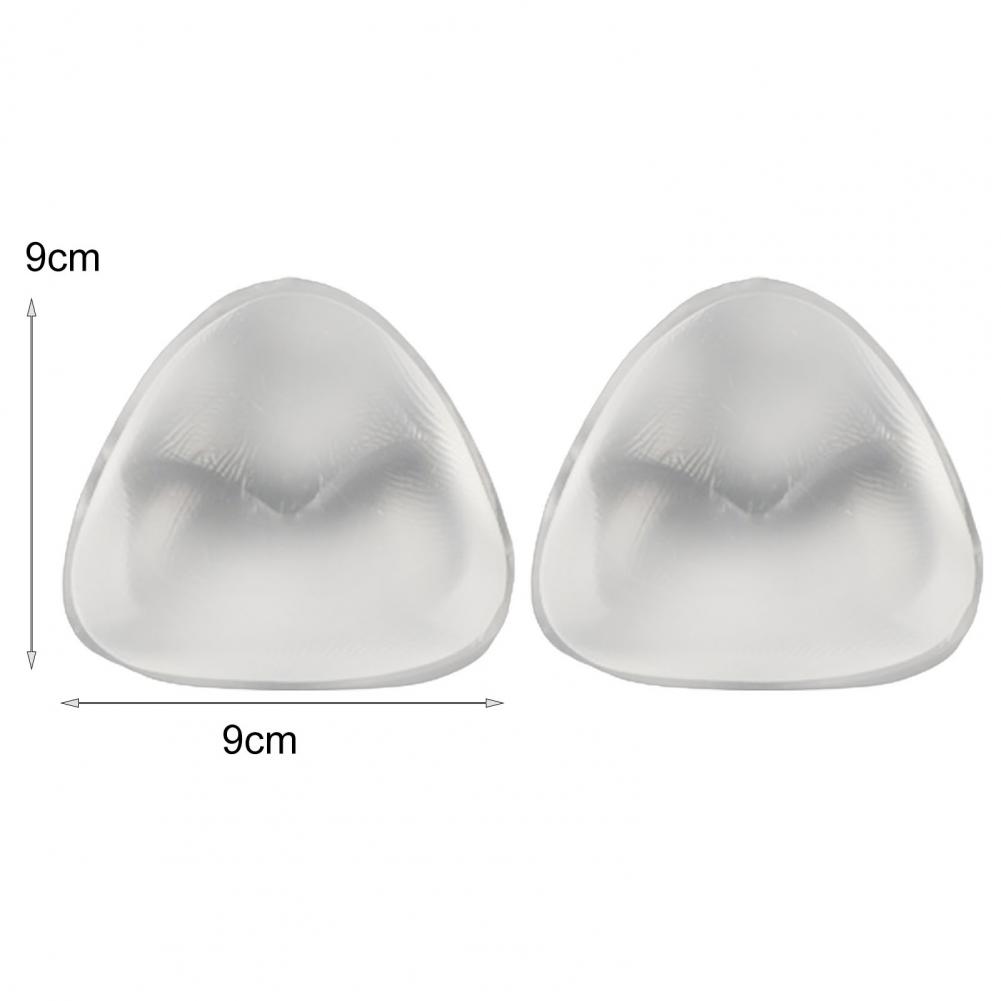Almohadillas de pecho impermeables reutilizables para mujer, pegatina de sujetador suave, almohadillas de realce de pecho triangulares de silicona