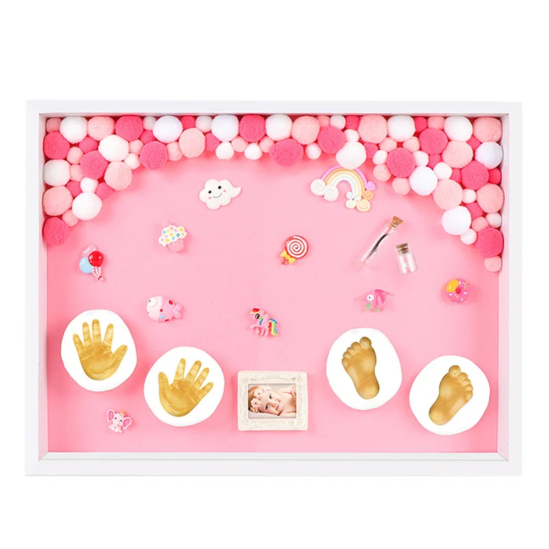 Footprint Newborn Print Handprint Pad Lanugo Souvenires Baby Hand Print Pad Hundred Days Anniversary Commemorative Gifts smile