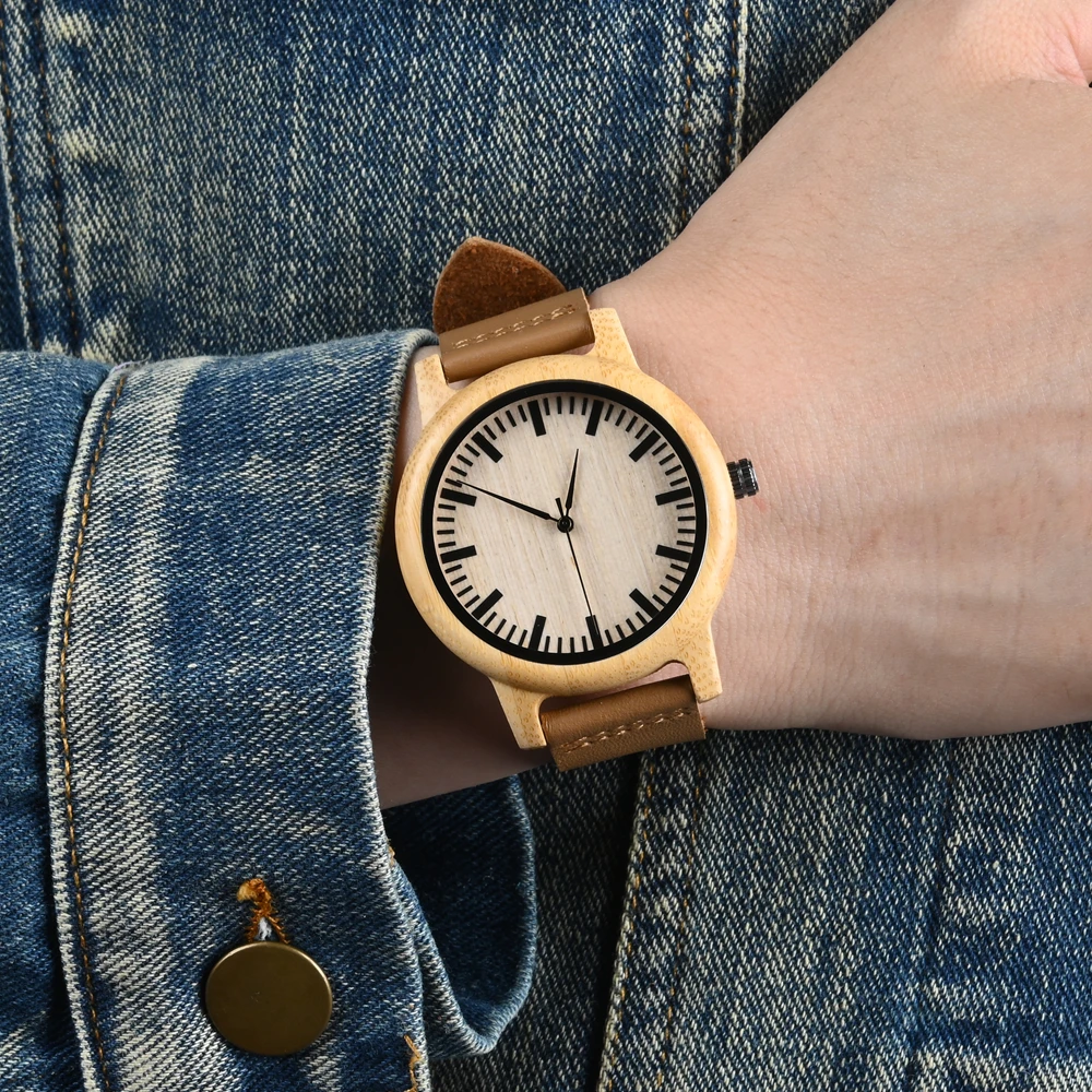 BIRD For BOBO Watch Men Bamboo Watch Japanese Quartz Movement With Colorful Bracelet Free Gift Drop ddmysmile Shipping Smile