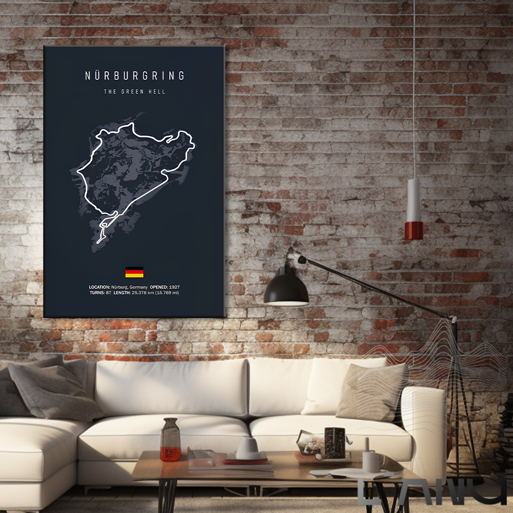 Monaco Track Formula F1 Circuit Canvas Painting Wall Art Nordic Poster Aesthetic Motorsport Race Picture for Home Decoration