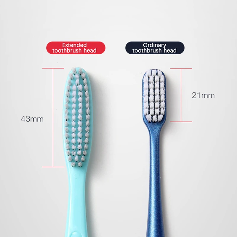 a bb Long Toothbrush Soft PC Super Fur Large Brush Head Adult Manual Firm