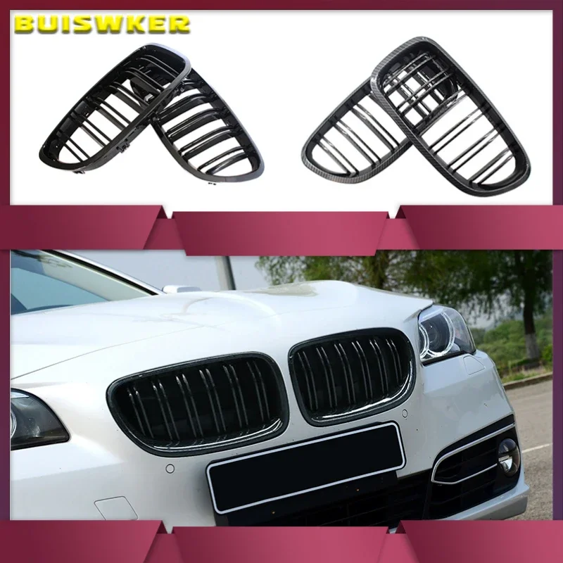 Front Bumper Kidney Grill Dual Slats Racing Grill For BMW 5 Series F10 F11 520i 528i 535i 530i 550i 2010-2017 Replacement Part