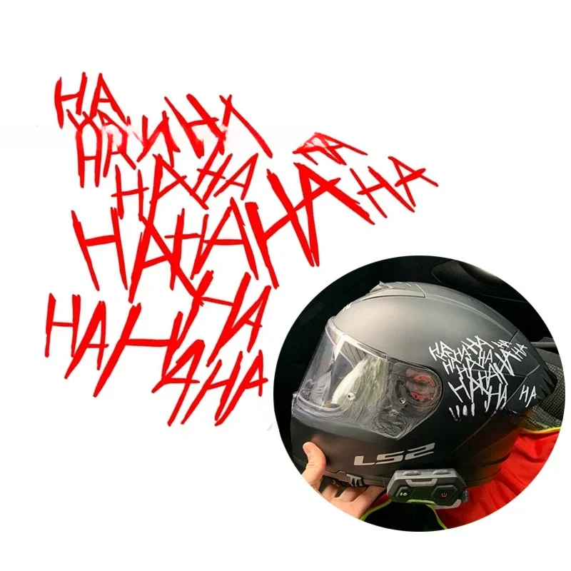Motorcycle Sticker HAHAHA Motorcycle Helmet new Car Stickers Moto Auto Decal Funny JDM Vinyl On 2025 Car styling