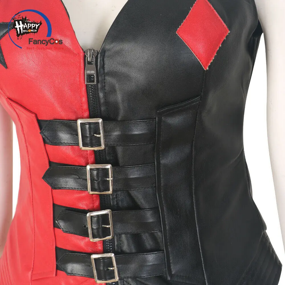 2021 Anime Harley Costume Cosplay Quinn Corset Costume Harleen Cosplay Quinzel Monster Bustier Halloween Costumes for Women smile