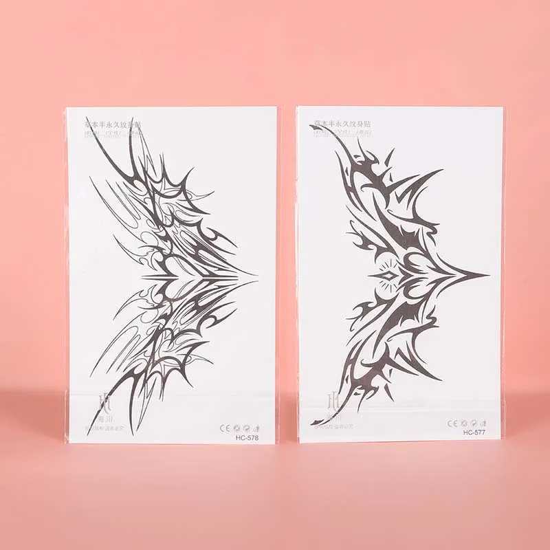 1 charming tattoo sticker waterproof for one to two weeks suitable for girls abdomen chest back waist no reflection tattoo blue W241109