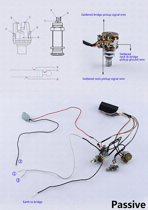 1 Set Rockbass 2 Band EQ Preamp Circuit For Passive / Active Bass Pickup - Made in Korea