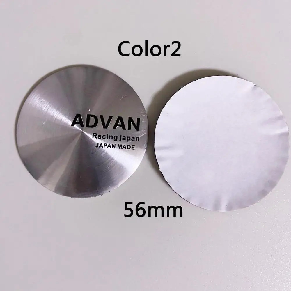 56mm Car 45mm 4PCS/Lot Wheel Center Cap Emblem Sticker For WORKEMOTION ADVAN Racing Wheel Hub Cap Sticker smile