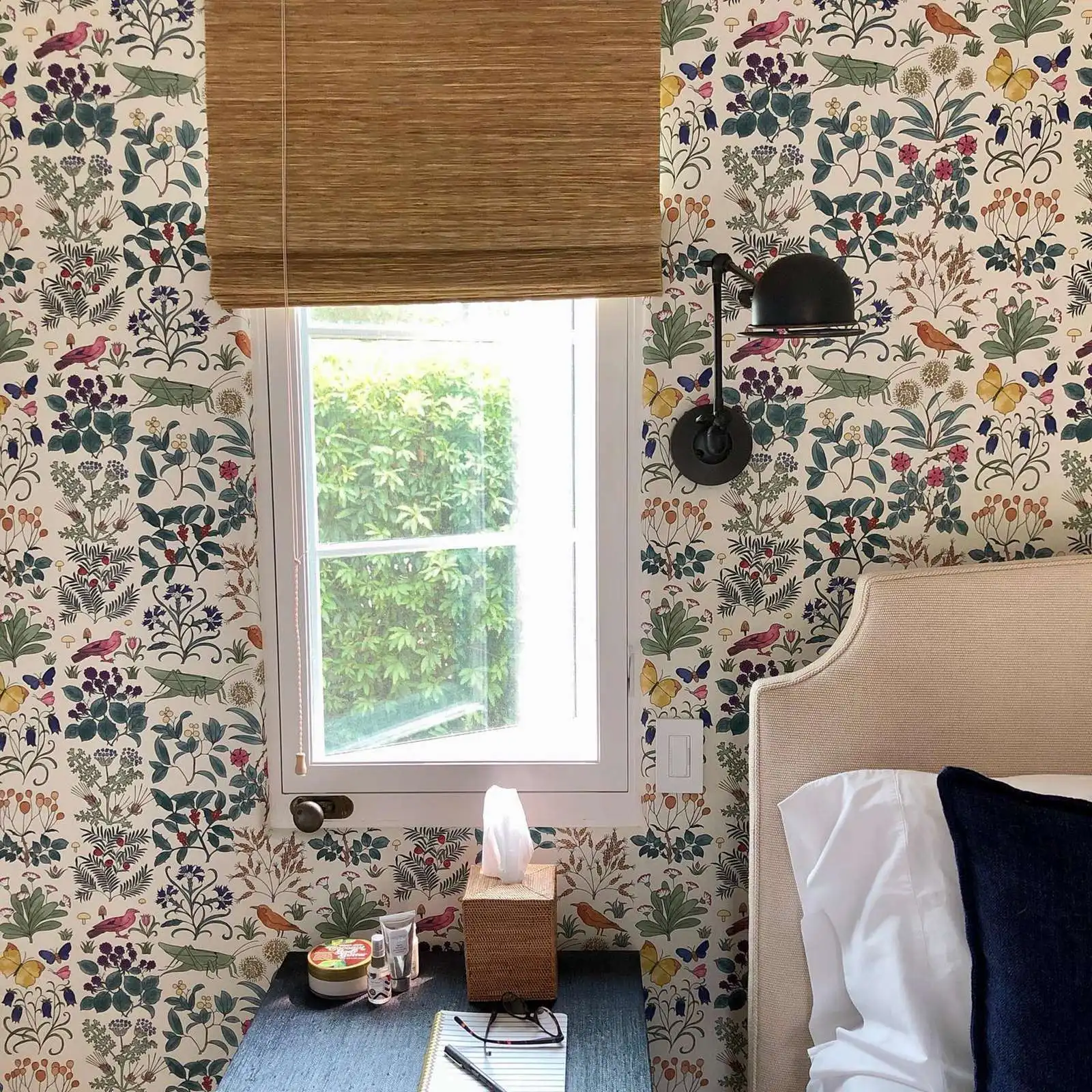 Apothecary's Garden Wallpaper with Garden plants & animals. Botanical plants Nordic Wallpaper, Scandinavian botanica wall papers