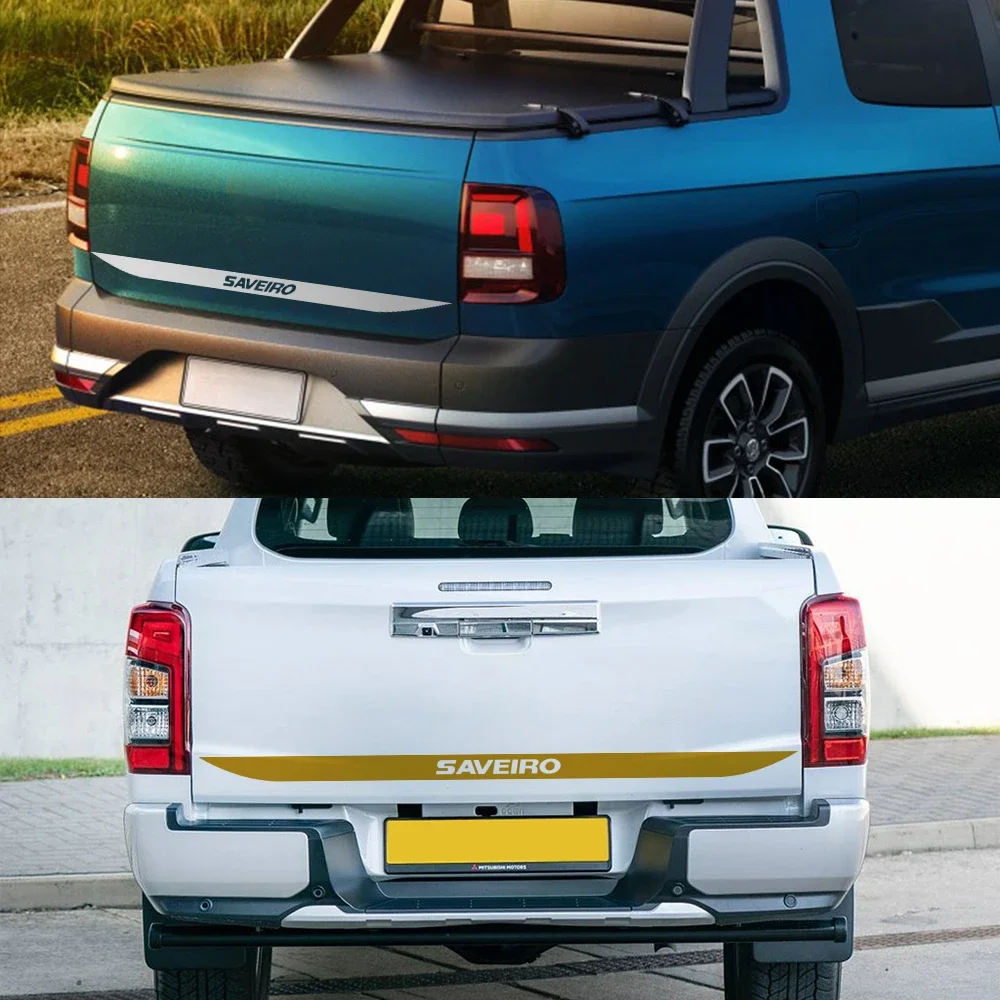 For Volkswagen Saveiro Pickup Tailgate Decals Car Rear Tail Stickers Truck Graphics Vinyl Decor Cover Auto Tuning Accessories