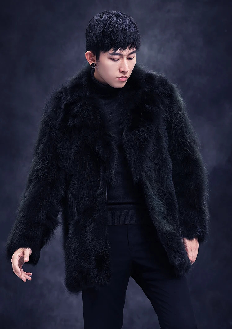 genuine genunie natural mens raccoon fur coat mens fashionable and warm winter jacket customizable in any size 241108