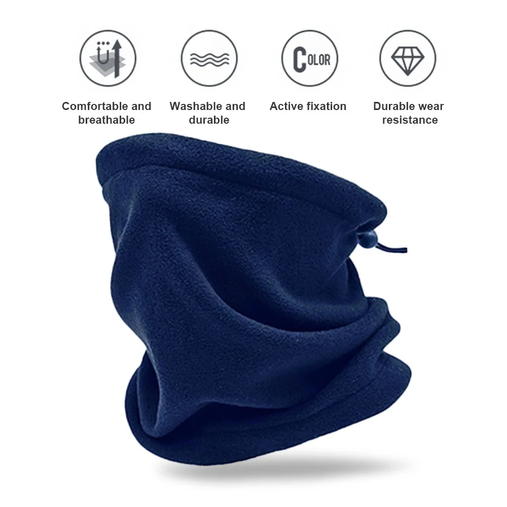 Neck New Winter Fleece Gaiter Warmer Cold Weather Ski Face Mask Scarf For Men Women Balaclava Half Face Mask Gaiter Bandana Tube smile