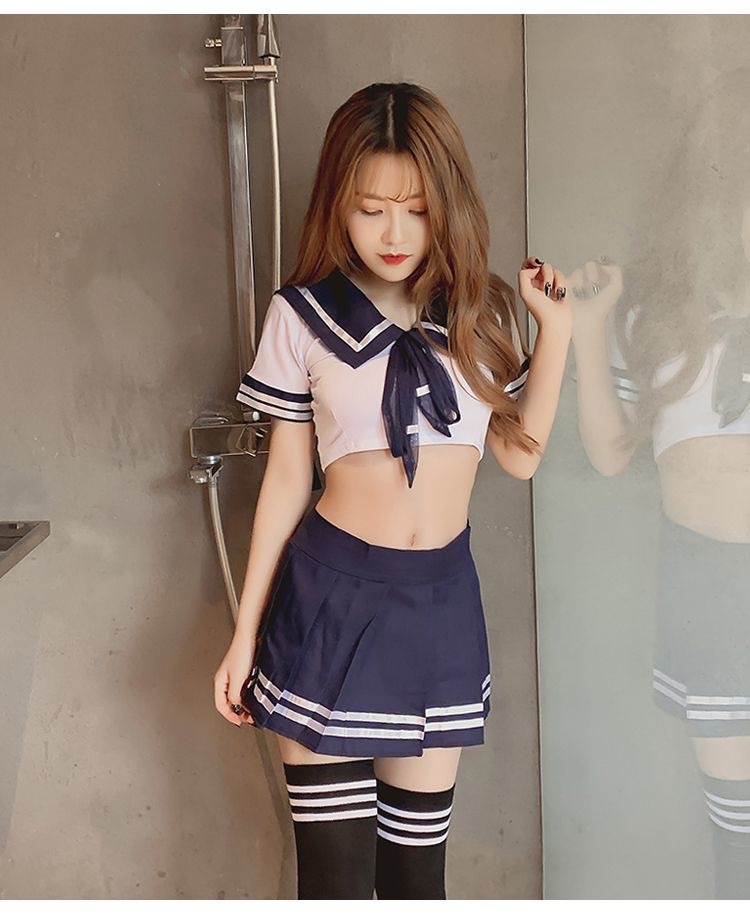 Erotic lingerie student uniform female sensual temptation erotic suit pure and lovely stage performance clothes sailor suit