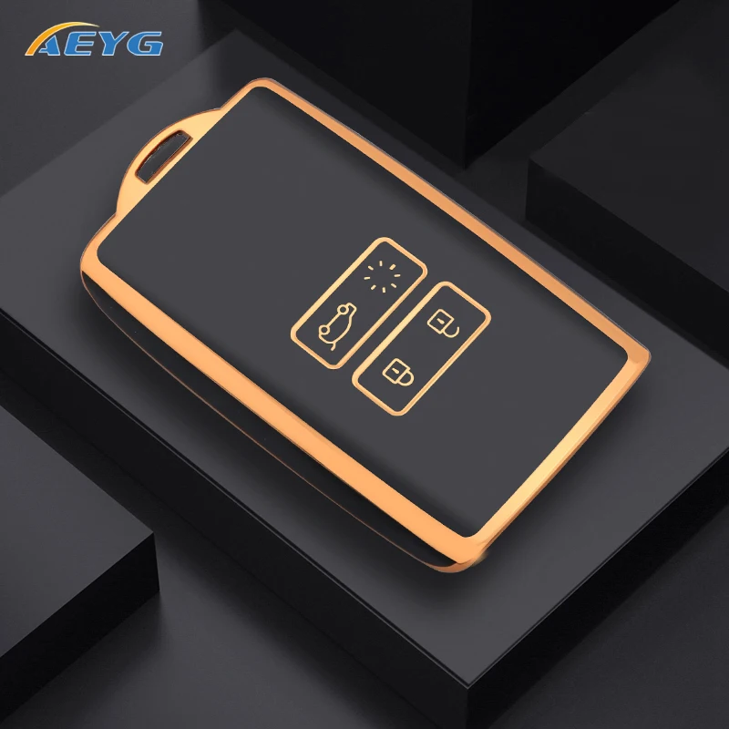 Remote TPU Key Car Cover Case Fob For Renault Captur Megane Talisman Espace Clio Zoe Koleos Scenic 4 Arkana Dacia Sandero Card smile