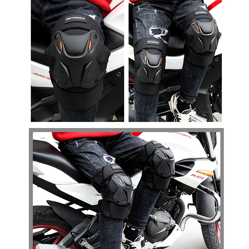Kneepad Moto Motorcycle 4Pcs/Set Elbow Knee Pads Motocross Racing Protective Gear Protector Guards Kit R1250GS R1200GS X-ADV smile