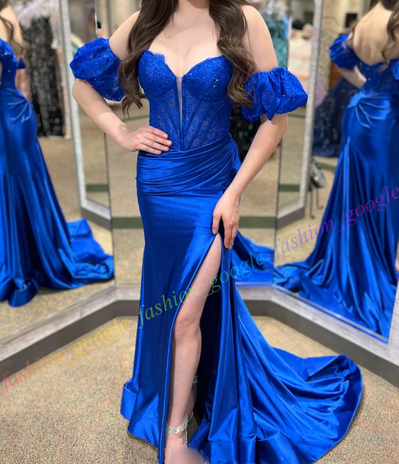 Stretch Satin Formal Party Dress Sweetheart Lace Basque Lady Pageant Prom Evening Event Special Occasion Hoco Gala Cocktail Red Carpet Runway Gown Pho