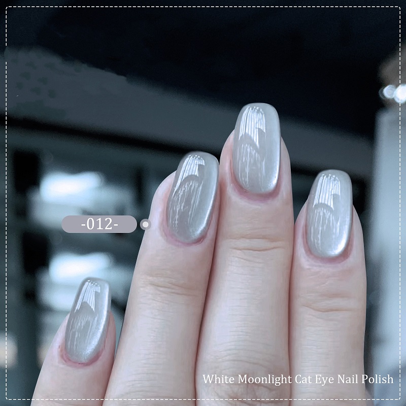 Porcelain White Magnetic Cat Eye Gel Nude Color Sparkling Glitter Semi Permanent Nail Art Soak Off LED UV Gel Nail Varnishe