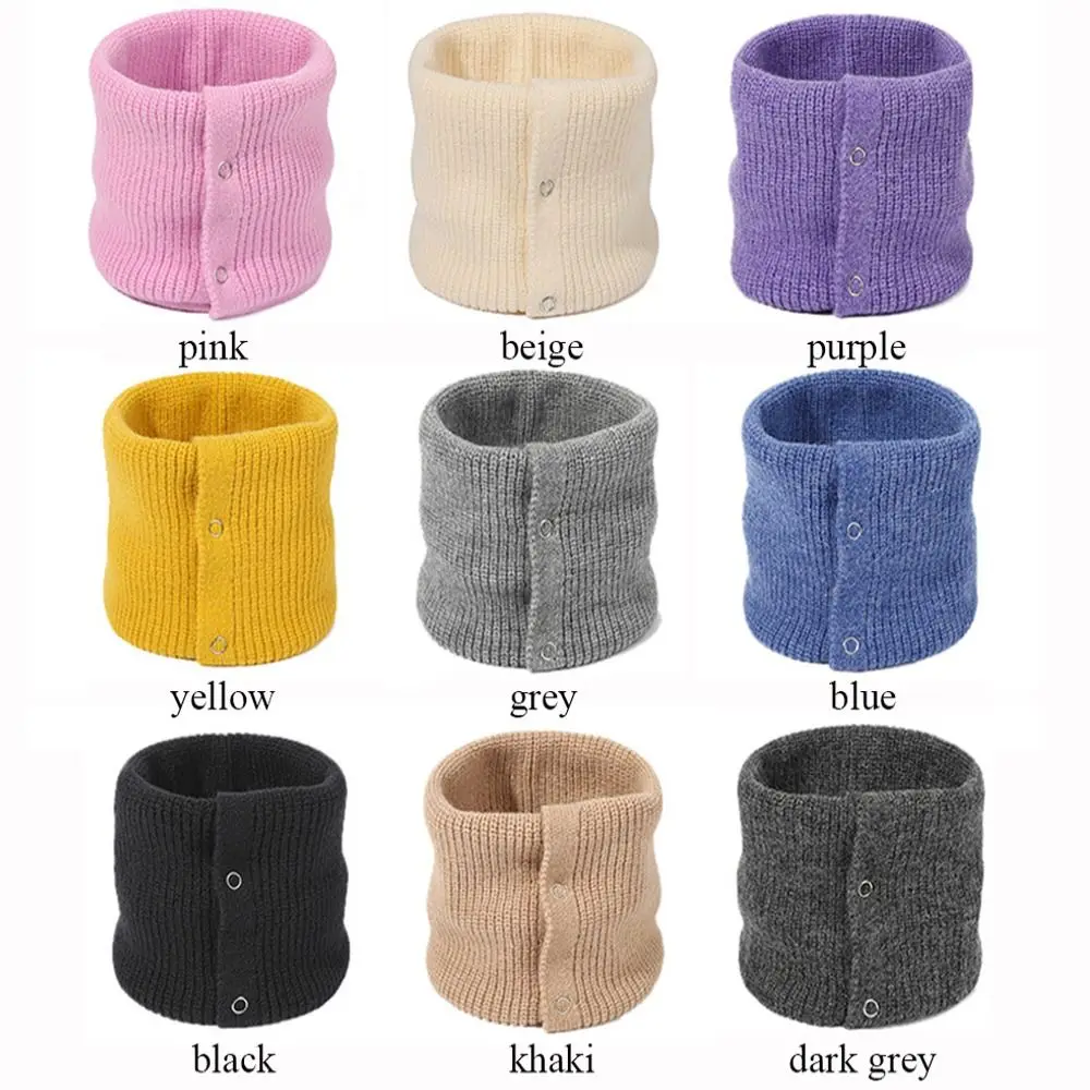 For Men Scarf Winter & Women Warm Knitted Scarf Neck Warmer Circle Ski Climbing Scarf Neck Scarves Cold-proof Snood Collar smile &