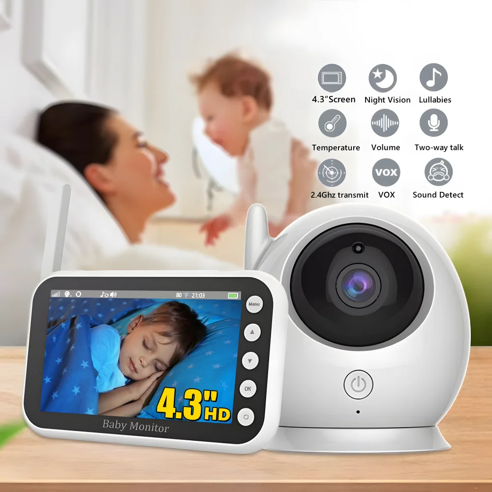4.3 Inch Electronic Video Baby Monitor 2300mAh Battery Protable Kits Cameras Nanny Babyphone Bebe Feeding New Born Baby Cameras