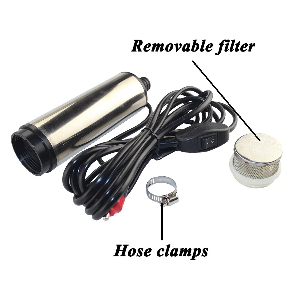 30L/min 51MM 12V 24V DC Electric Submersible Fuel Transfer Pump For Diesel Oil Water 12 Volt 24 V Industrial Grade