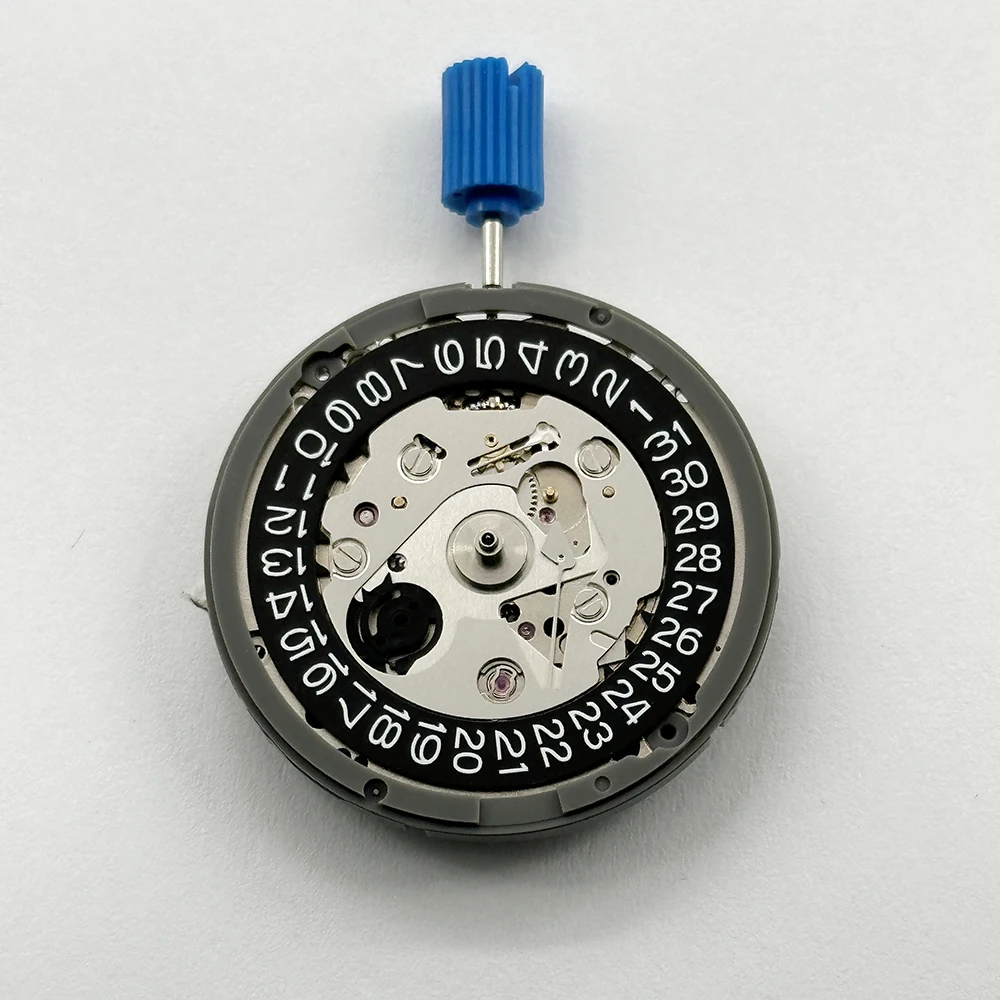 Japan Genuine NH35 Movement Crown at 3.0/3.8 O'clock White/Black Datewheel 24 Jewels High Accuracy Mod Replace Mechanism NH35A
